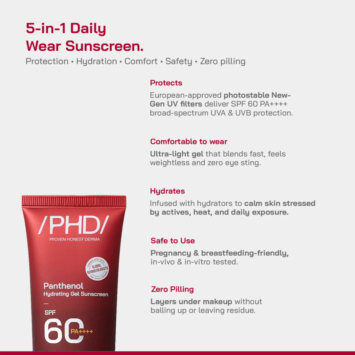 Panthenol Hydrating Gel Sunscreen SPF 60 PA++++ - Image 4